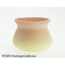 AN AMERICAN ACID FINISH BURMESE GLASS BOWL RMt. W