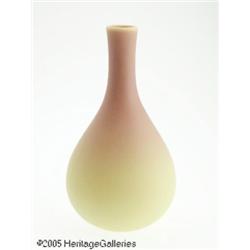 AN ENGLISH ACID FINISH QUEEN'S BURMESE GLASS VASE