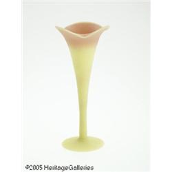 AN AMERICAN GLOSSY FINISH BURMESE LILY VASE RMt. 