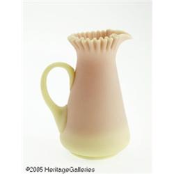 AN AMERICAN ACID FINISH BURMESE GLASS PITCHER RMt