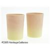 Image 1 : TWO AMERICAN ACID FINISH BURMESE GLASS TUMBLERS R