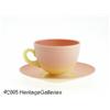 Image 1 : AN AMERICAN ACID FINISH BURMESE GLASS CUP AND SAU