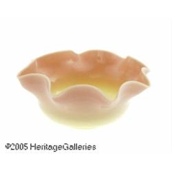 AN AMERICAN GLOSSY FINISH BURMESE GLASS BOWL RMt.