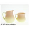 Image 1 : AN AMERICAN ACID FINISH BURMESE GLASS CREAMER AND