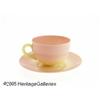 Image 1 : AN AMERICAN GLOSSY FINISH BURMESE GLASS CUP AND S