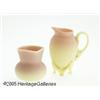 Image 1 : AN AMERICAN ACID FINISH BURMESE GLASS CREAMER AND
