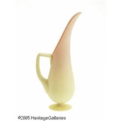 AN AMERICAN ACID FINISH BURMESE GLASS PITCHER RMt