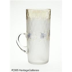 AN AMERICAN ETCHED POMONA FIRST-GRIND GLASS LEMON