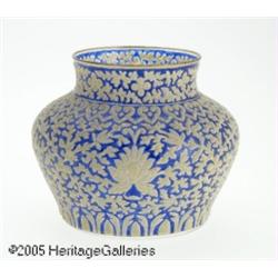 A DECORATED CORALENE GLASS VASE RMaker unknown, c