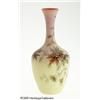 Image 1 : AN ENGLISH DECORATED 'QUEEN'S BURMESE' GLASS VASE
