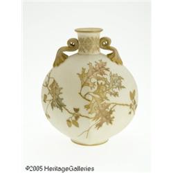 AN AMERICAN ENAMELED ART GLASS VASE RMt. Washingt