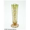 Image 1 : AN ENAMELED RUBINA VERDE GLASS VASE Rattributed t