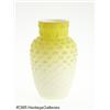Image 1 : A DIAMOND QUILT PATTERN CORALENE SATIN GLASS VASE