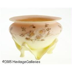 AN AMERICAN DAISY PATTERN BURMESE GLASS BOWL RMt.