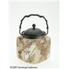Image 1 : AN AMERICAN ROYAL FLEMISH GLASS BISCUIT JAR RMt. 
