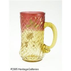 AN AMERICAN GILT AMBERINA MUG Rpossibly Cambridge
