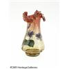 Image 1 : AN AMERICAN CORALENE AND ENAMELED AMBERINA GLASS 