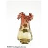 Image 2 : AN AMERICAN CORALENE AND ENAMELED AMBERINA GLASS 