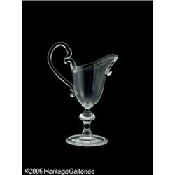 AN AMERICAN GLASS SAUCE BOAT RSteuben, Twentieth 
