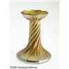 Image 1 : AN AMERICAN ART GLASS CANDLESTICK RTiffany & Co.,