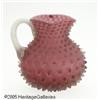Image 1 : AN AMERICAN HOBNAIL PLUM GLASS PITCHER RMaker unk