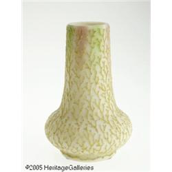 AN ENGLISH CORALENE SATIN GLASS VASE RStevens and