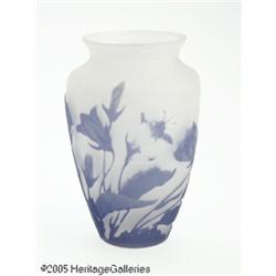 A FRENCH OVERLAID AND ETCHED GLASS VASE REmile Ga