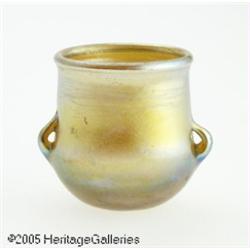 AN AMERICAN FAVRILE GLASS MINIATURE VASE RTiffany