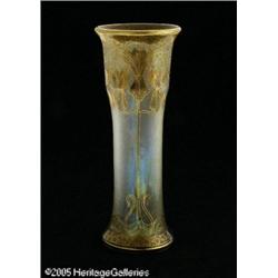 AN AMERICAN ART NOUVEAU OVERLAID AND ETCHED GLASS
