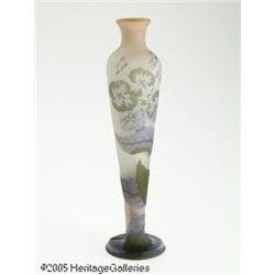 A FRENCH OVERLAID AND ETCHED GLASS VASE REmile Ga