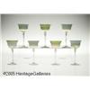 Image 2 : A SET OF SEVEN AMERICAN IRIDESCENT FAVRILE GLASS 