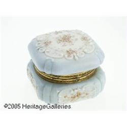 AN AMERICAN GLASS DRESSER BOX RWavecrest, c.1890 