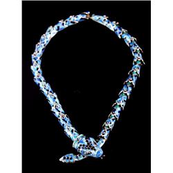 Margot de Taxco Blue Enamel Snake Necklace