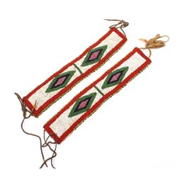 Sioux Native American Fully Beaded Arm Bands