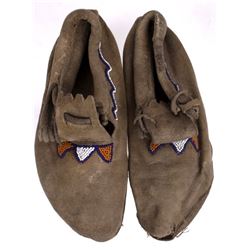 1800's Montana Blackfoot Beaded Moccasins