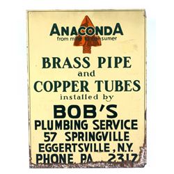 Anaconda Mining Co Plumbing Advertising Sign