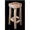 Image 10 : Rustic Hardwood Peeled Aspen Log Bar Stools