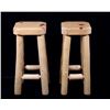 Image 1 : Rustic Hardwood Peeled Aspen Log Bar Stools