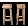 Image 2 : Rustic Hardwood Peeled Aspen Log Bar Stools