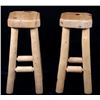Image 3 : Rustic Hardwood Peeled Aspen Log Bar Stools