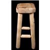 Image 6 : Rustic Hardwood Peeled Aspen Log Bar Stools