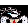 Image 7 : Zuni Mosaic Inlay Thunderbird Silver Necklace