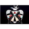 Image 9 : Zuni Mosaic Inlay Thunderbird Silver Necklace