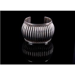 Navajo Signed Sterling Silver Bracelet