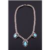 Image 1 : Signed Navajo Sterling & Turquoise Necklace