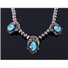 Image 2 : Signed Navajo Sterling & Turquoise Necklace