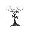 Image 3 : Ornate Cast Iron Glass Top End Table Set