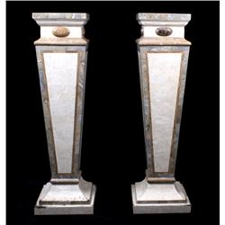 Polished Calcutta Marble Textured Finish Pedestals