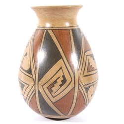 Signed Acoma Polychrome Pottery Jar