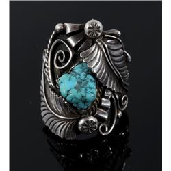 Signed Ornate Navajo Sterling Silver Ring